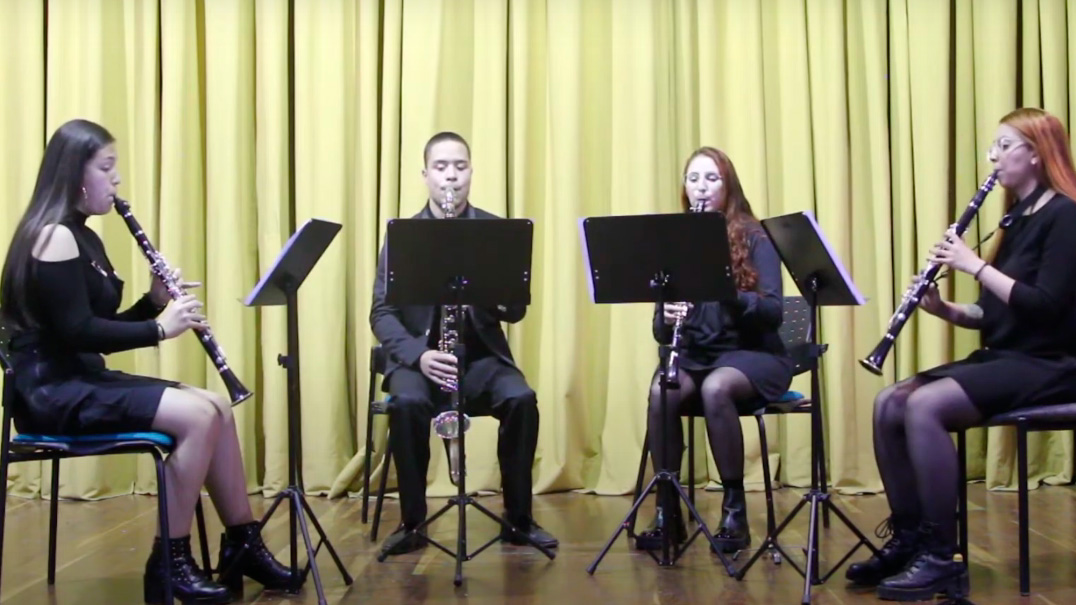 Jugarreta-Cuarteto de clarinetes de la Escuela de Música de Santa Rosa de Osos